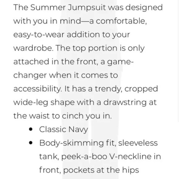 CAbi Summer Sleeveless Jumpsuit #5954 Navy Size: Small - Picture 10 of 10